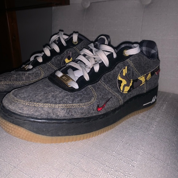 air force 1 low camo denim remix